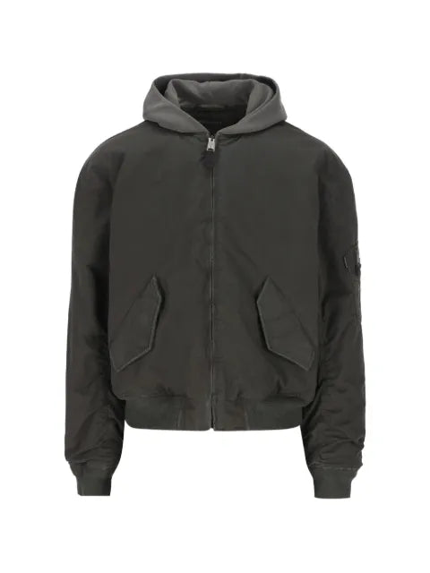 Balenciaga hooded zip-up bomber jacket