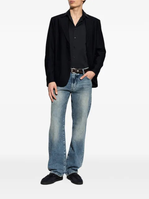 Giorgio Armani notched-lapel textured jacket