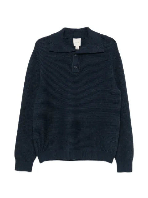 Calvin Klein ribbed-knit polo sweater