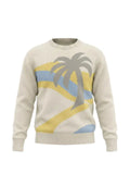 HARDEN palm tree-intarsia sweater