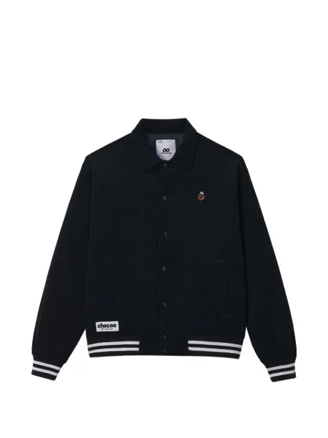 CHOCOOLATE logo-embroidered corduroy jacket