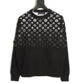 Louis Vuitton Monogram-Style Gradient Crewneck Sweater - Black