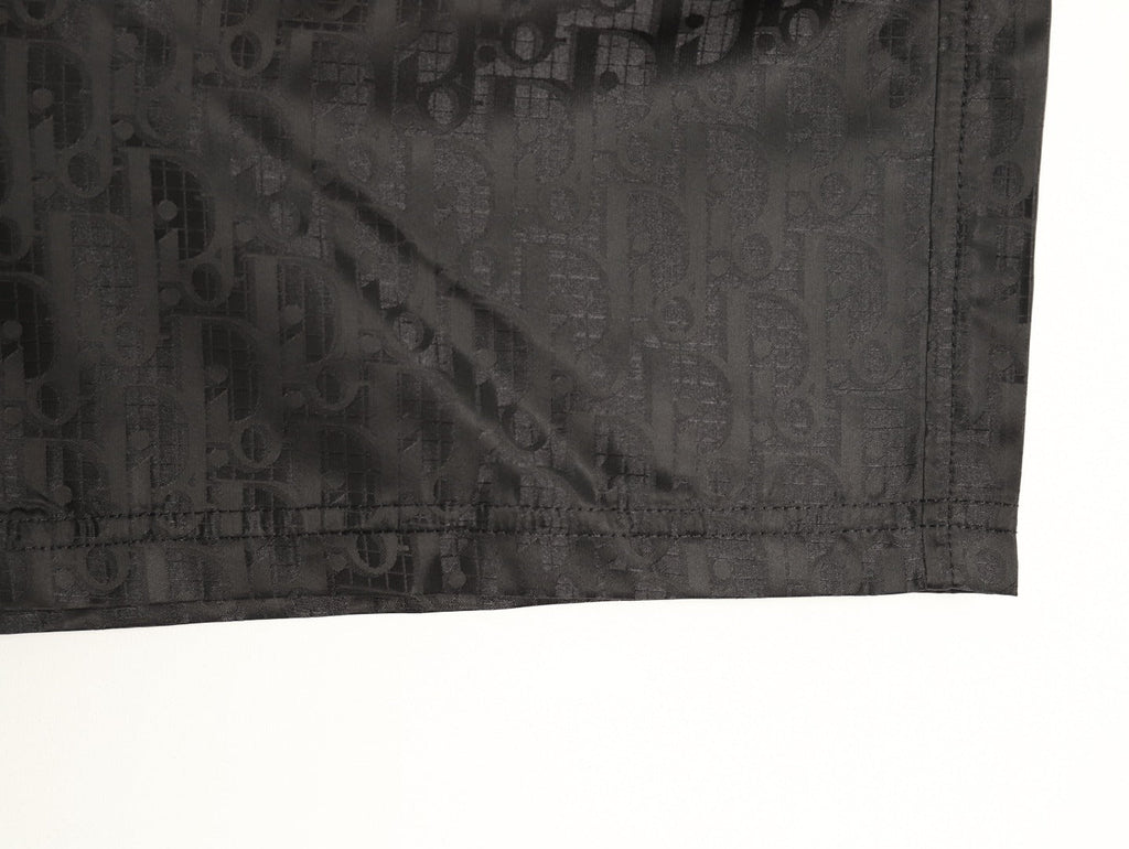 Gucci Tonal Double-G-Style Allover Drawstring Shorts - Black